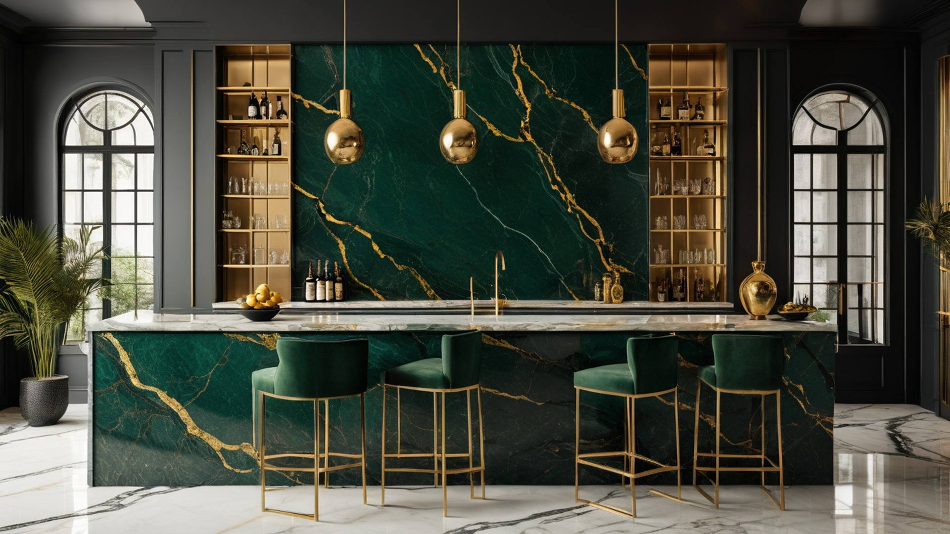 Exotic quartzite slab reference